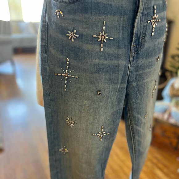Lucky Brand Denim - Lucky Brand Bridgette Slim Straight Embellished Jeans Size 4/27